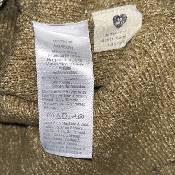 Madewell Broadway Marled Olive Green Cropped Cardigan - XS - Picture 14 of 16